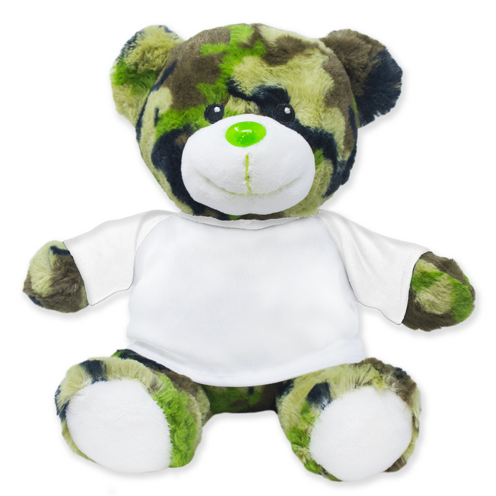 9" Green Camo Teddy Bear