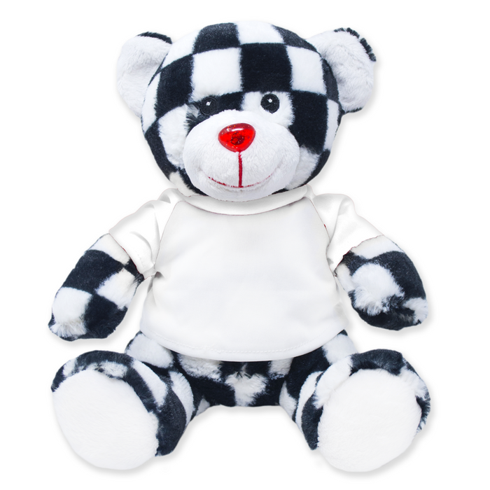 9" Checkered Teddy Bear