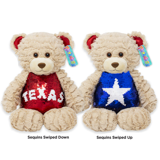 9.5" Texas Magic Sequins Teddy Bear